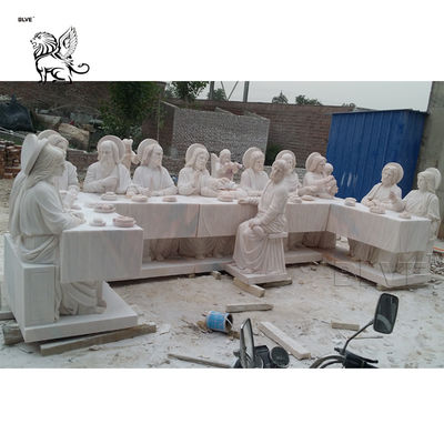 Marble Last Supper Statue Church Decor stone Religious sculpture