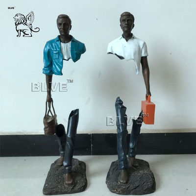 Abstract Art Bruno Sculptures Life Size Bronze Les Voyageurs Statues
