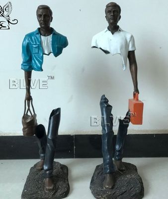 Abstract Art Bruno Sculptures Life Size Bronze Les Voyageurs Statues