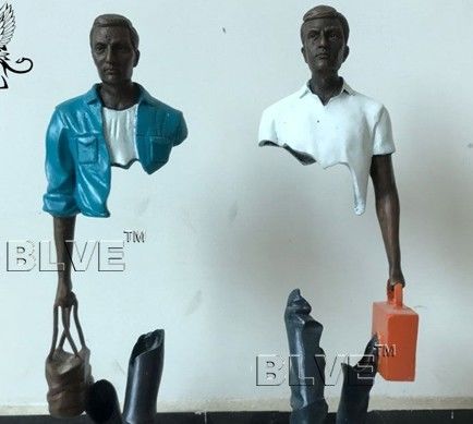 Abstract Art Bruno Sculptures Life Size Bronze Les Voyageurs Statues