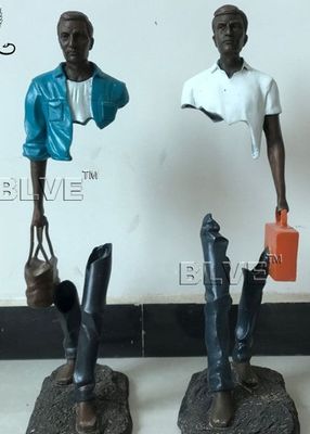 Abstract Art Bruno Sculptures Life Size Bronze Les Voyageurs Statues
