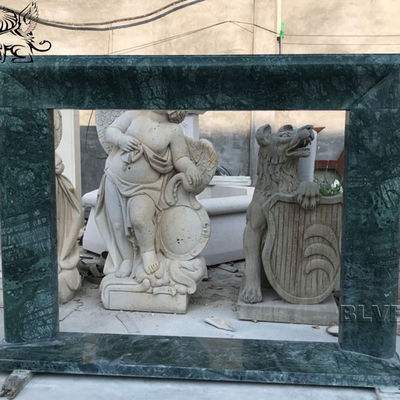 Antique Marble Fireplace Surround Freestanding Fireproof Stone By Hand Carved