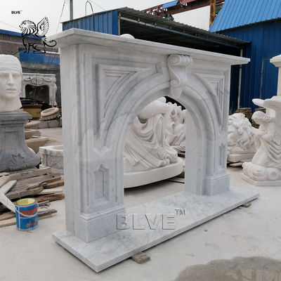 Marble Fireplace Solid Natural Stone Fireplace Handcarved Modern Home Decorative