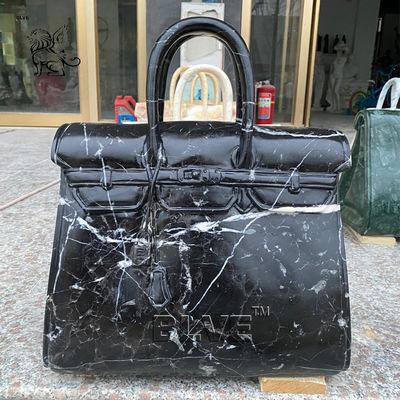 Brand Bag Marble Sculpture Handbag Statues Stone Nero Margiua Hand Carved Luxury Goods Morden Art Decoration