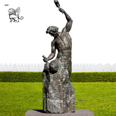 Bronze Self Made Man Statue Life Size Famous  Artwork Metal Figure Garden Decoration