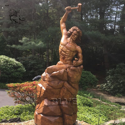 Bronze Self Made Man Statue Life Size Famous  Artwork Metal Figure Garden Decoration