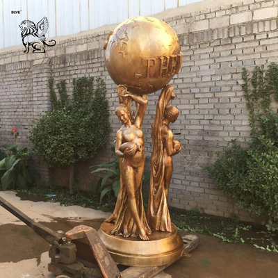 BLVE The World Is Yours Statue Full Size Bronze Sculpture Naked Modern Art Metal Outdoor