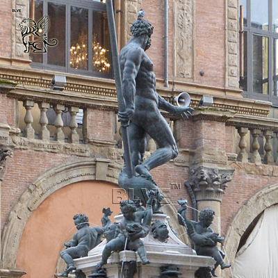 BLVE Bronze Neptune Sculpture Naked Copper Garden Poseidon Statue Large Greek God Outdoor Famous