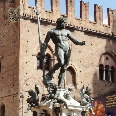BLVE Bronze Neptune Sculpture Naked Copper Garden Poseidon Statue Large Greek God Outdoor Famous